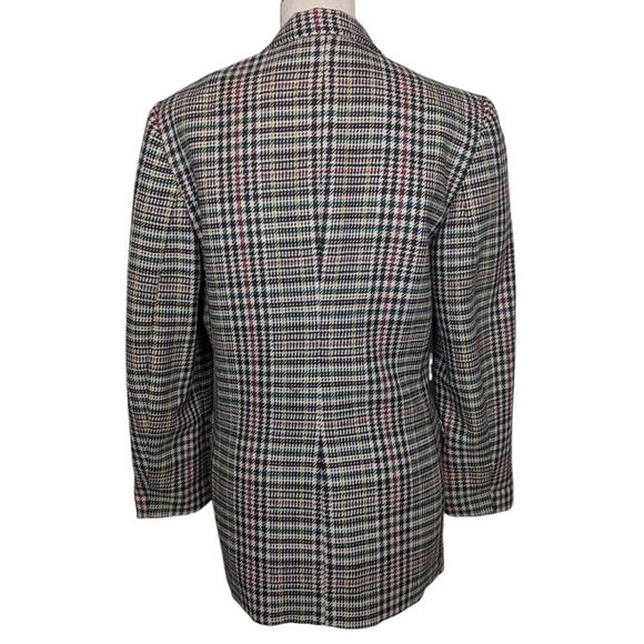 Vintage Prisma Houndstooth Multicolored Tweed Black and White Blazer - Picture 2 of 16